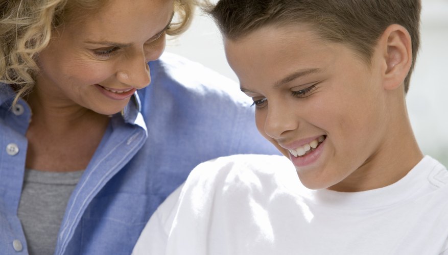 Talking to your son gives him the chance to share his feelings with you. Talking to your son gives him the chance to share his feelings with you.