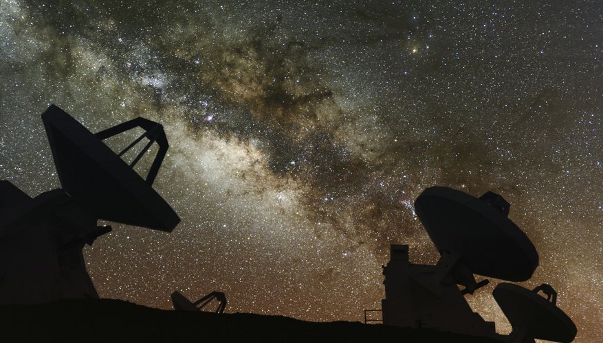 Photo Credit: MarcelC/iStock/Getty Images Milky Way with satellites in foreground