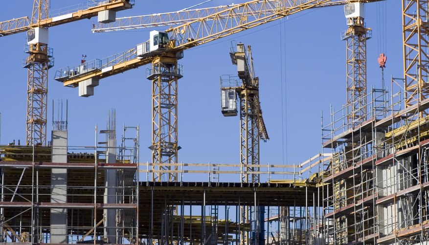 Cranes on a construction site.