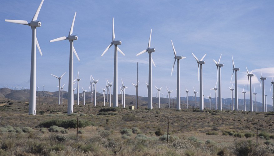 Photo Credit: Tom Brakefield/Stockbyte/Getty Images Large deserts in the southwestern United States are perfect for solar energy plants and coastal winds make ideal conditions for the installation of wind farms near the continental shelf.