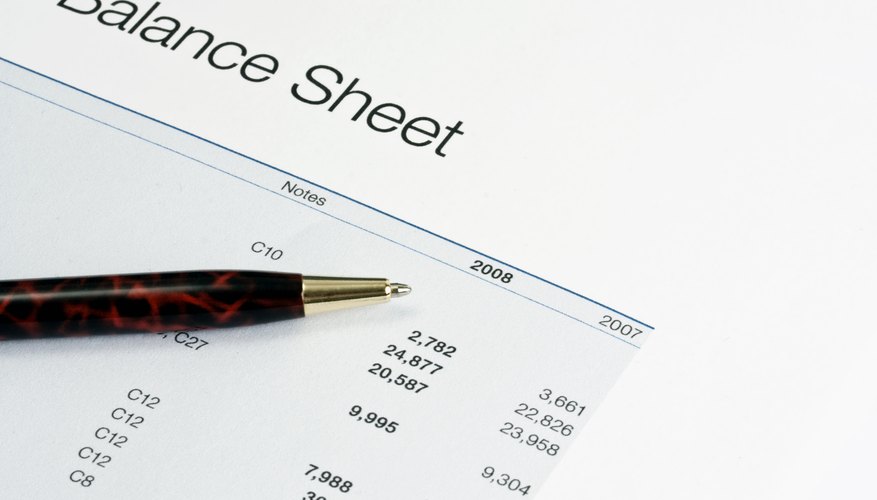 Balance sheet closeup