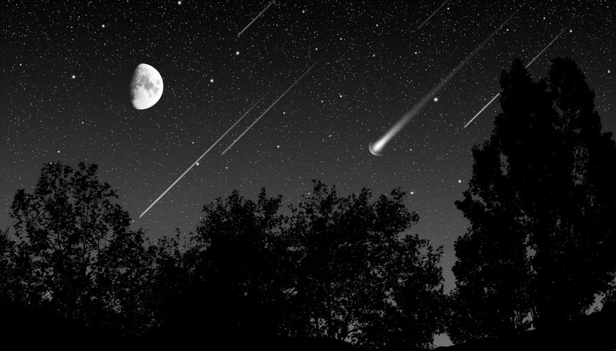 Shooting stars are a spectacular sight. Shooting stars are a spectacular sight.