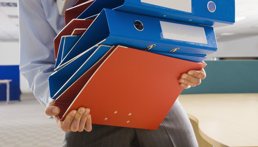 Lever arch folders are available in different spine sizes depending on the amount of paperwork to be stored.