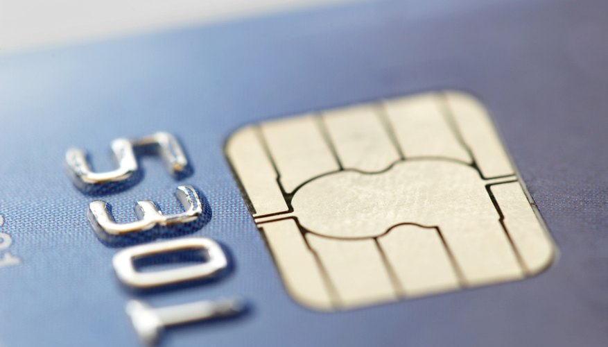 EMV chips carry credit card information.