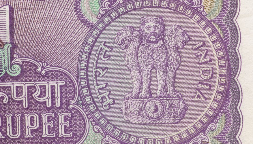 The Reserve Bank of India issues and regulates rupees as the country's form of currency.