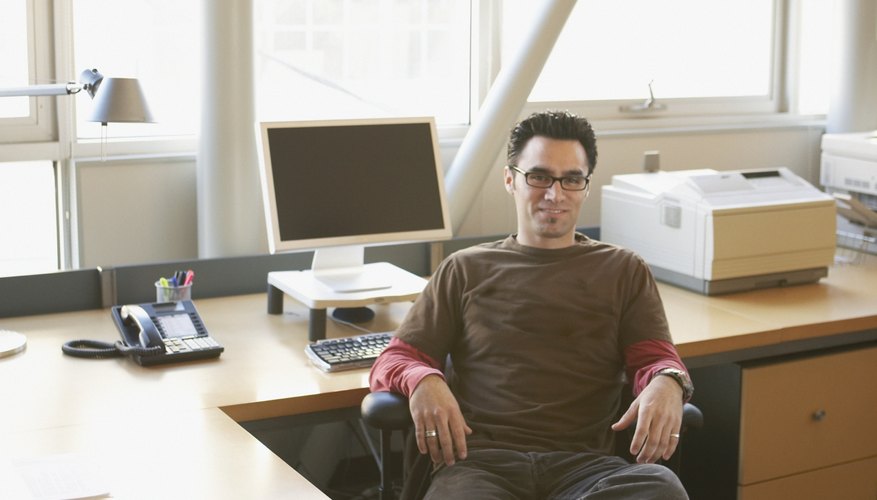 Businessman relaxing at his desk