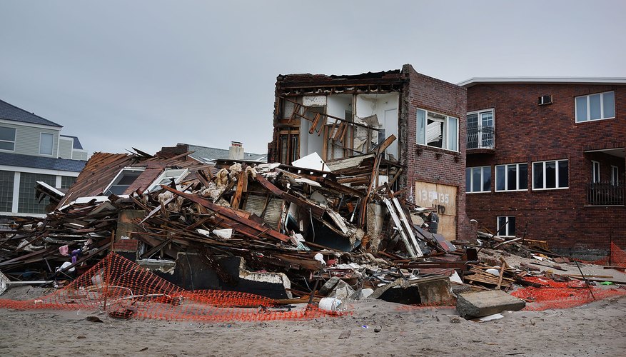 Hurricane damage is caused by a combination of wind and water..