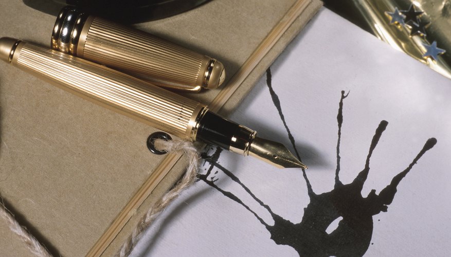 Pen ink is composed of a color-rich substance, a liquid medium that carries that color across paper, and stabilizers. Pen ink is composed of a color-rich substance, a liquid medium that carries that color across paper, and stabilizers.