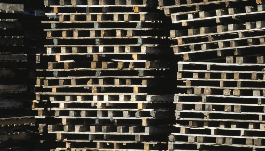 Stacks of pallets