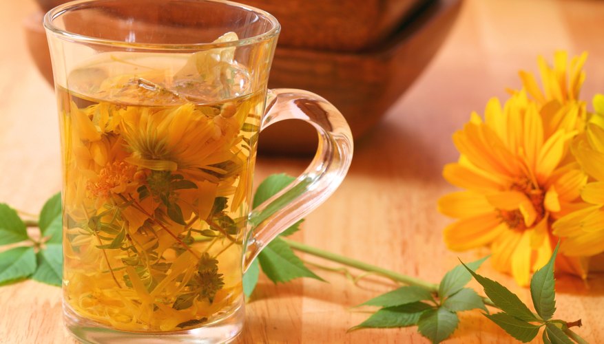 Cup of marigold tea Cup of marigold tea