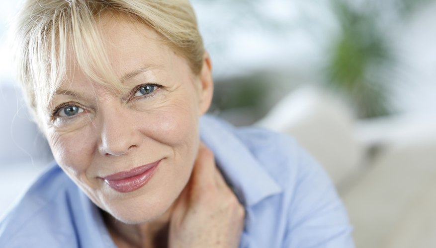 Close-up of smiling elderly woman