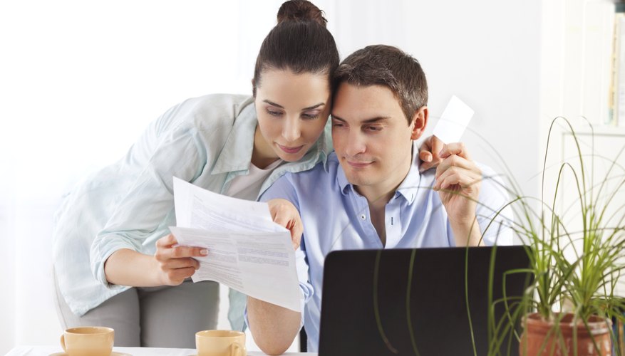 Couple online shopping