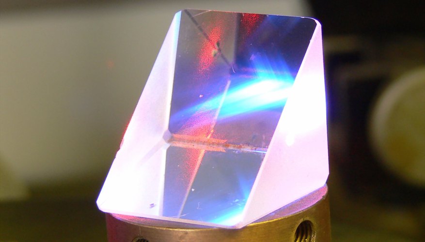 Photo Credit: Semen Barkovskiy/Hemera/Getty Images A prism being used in a laboratory.