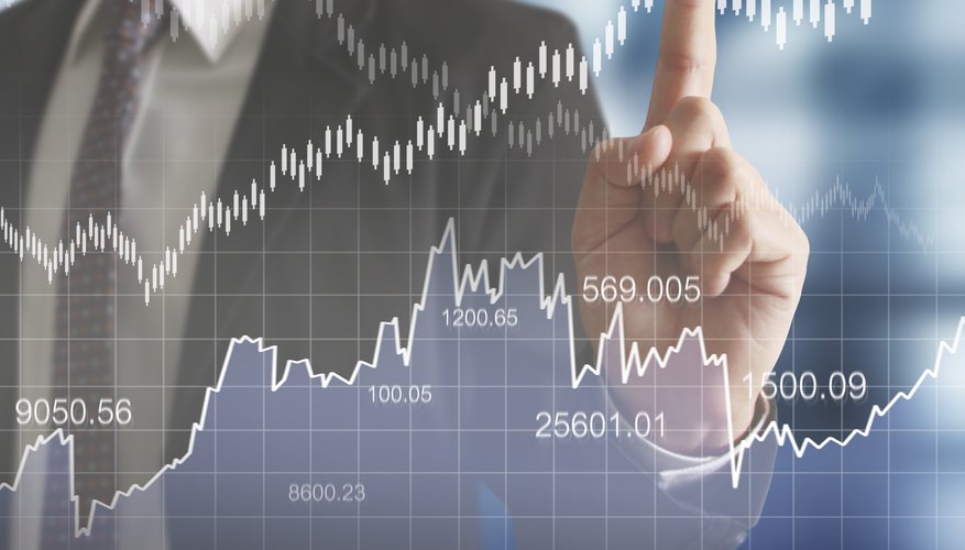 financial symbols coming from hand