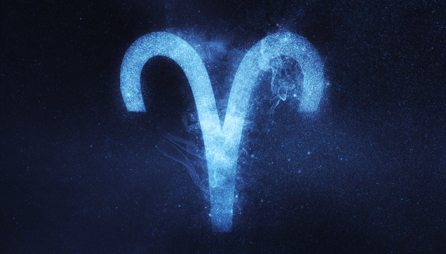 Abstract Aries Zodiac sign against night sky. Abstract Aries Zodiac sign against night sky.