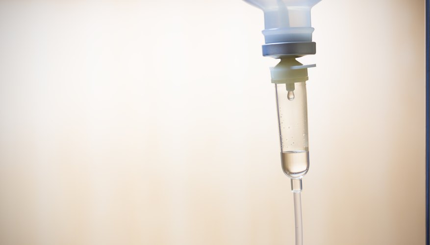 Photo Credit: Mikumi/iStock/GettyImages Doctors use a normal saline solution to replace fluids intravenously.