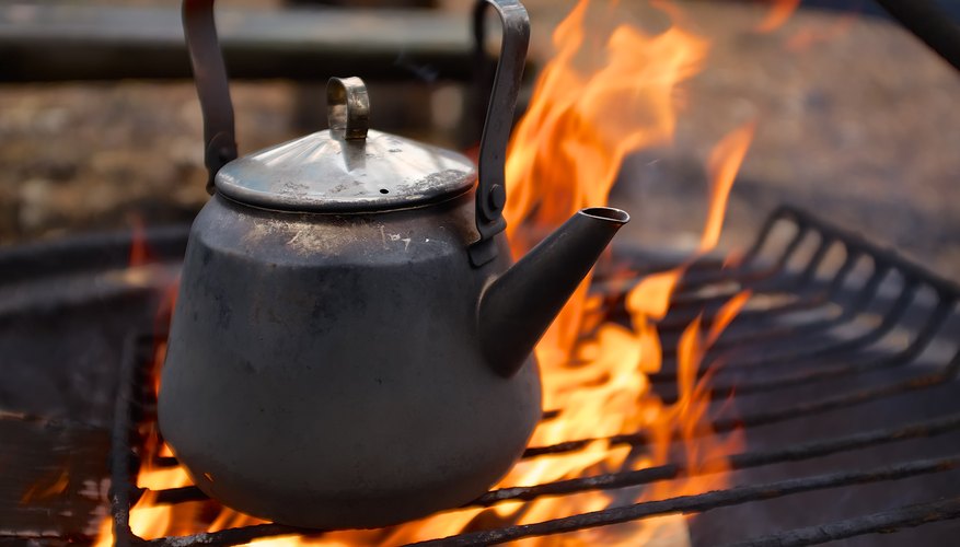 campfire or stovetop coffee making outdoor