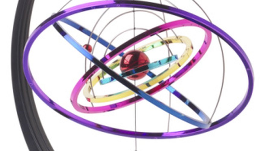 Photo Credit: Hemera Technologies/PhotoObjects.net/Getty Images Atom models consist of a nucleus and electron orbitals with electrons.