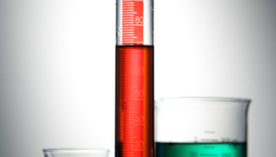 Photo Credit: Jupiterimages/Photos.com/Getty Images A graduated cylinder is used to measure volume.