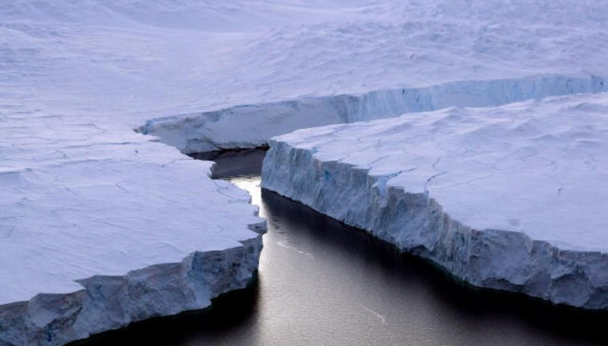 Photo Credit: Pool/Getty Images News/Getty Images Climate change is affecting Antarctica. Here you see cracks in the melting ice that covers the continent.