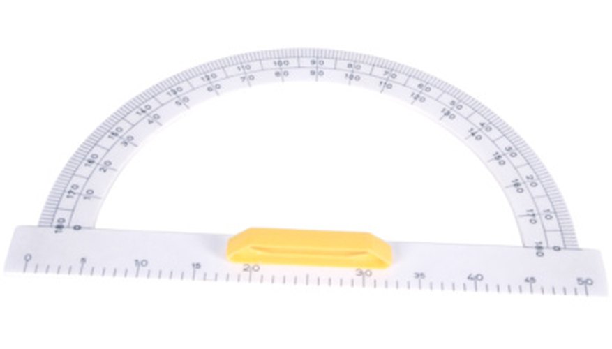 Photo Credit: Ablestock.com/AbleStock.com/Getty Images A protractor can measure 180-degree angles from both sides.