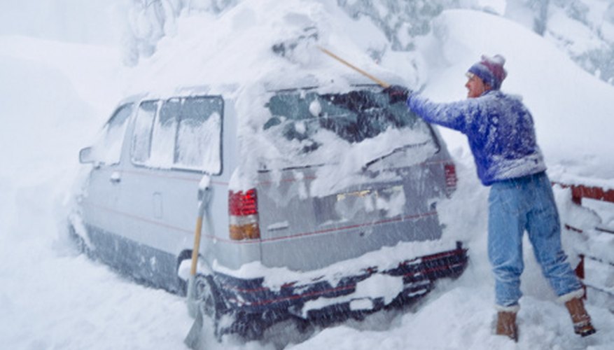 Photo Credit: David Madison/Photodisc/Getty Images Blizzards are characterized by strong winds and drifting snow.