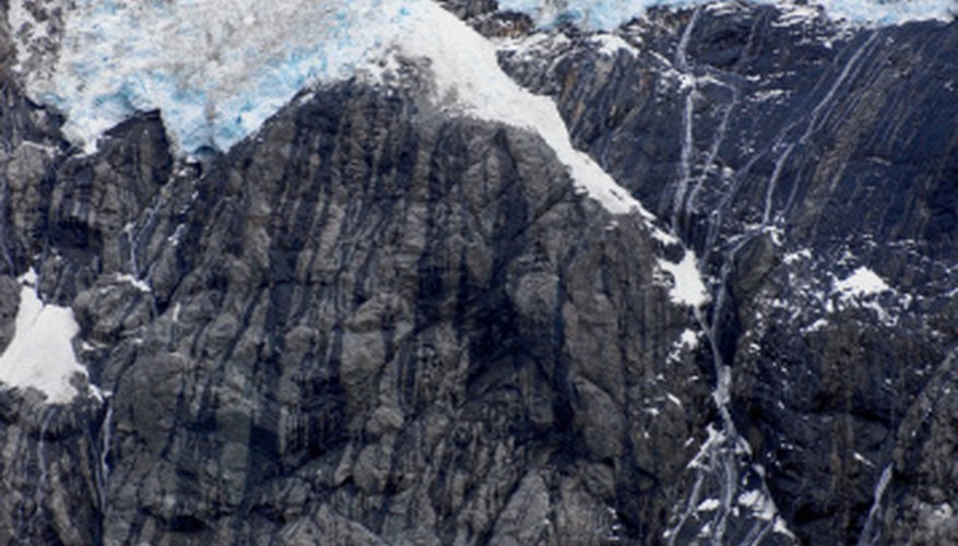 Photo Credit: Michael Blann/Digital Vision/Getty Images Explain that ice can erode rocks much faster than running water.
