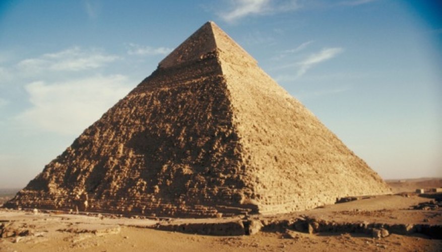 Photo Credit: Jupiterimages/Photos.com/Getty Images The limestone pyramid of Khafre at Giza.