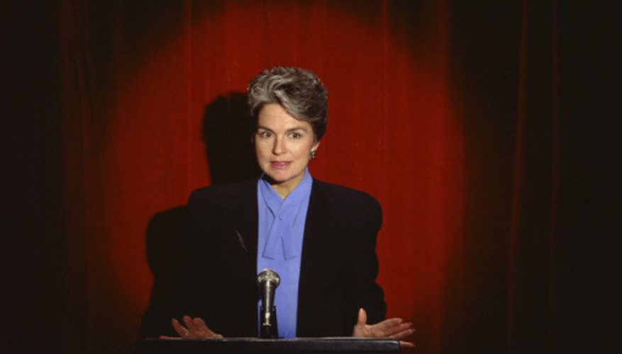 Photo Credit: Jupiterimages/Photos.com/Getty Images Holding a press conference is a communications tactic.