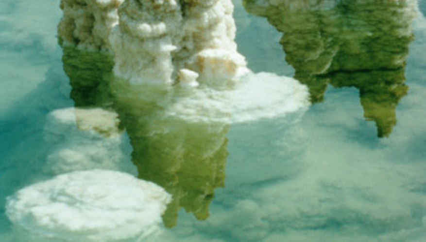 Photo Credit: Photos.com/Photos.com/Getty Images Salt formations are found in the Dead Sea