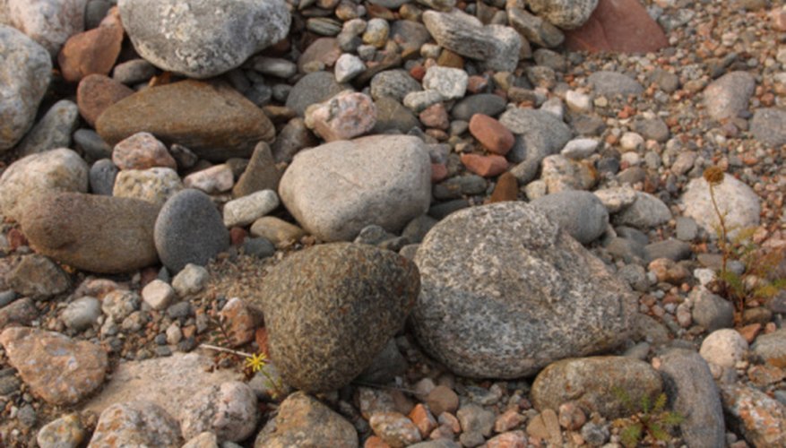 Photo Credit: Hemera Technologies/AbleStock.com/Getty Images Conglomerates and breccias are made up of gravels with varying sediment sizes.