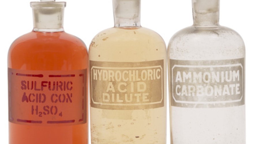 Photo Credit: Hemera Technologies/PhotoObjects.net/Getty Images Sulfuric and muriatic acid are different chemical compounds.