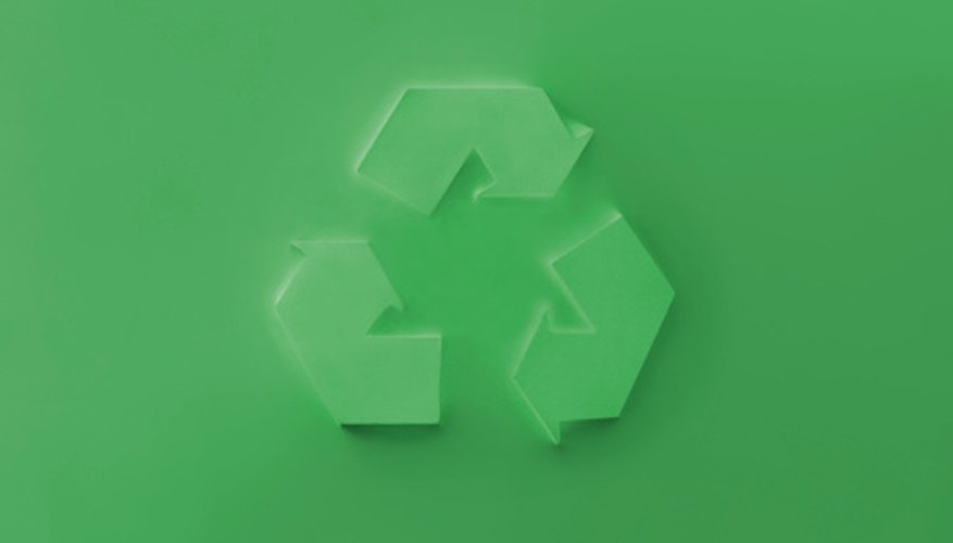 Photo Credit: Erik Snyder/Lifesize/Getty Images Triangle recycling symbol.