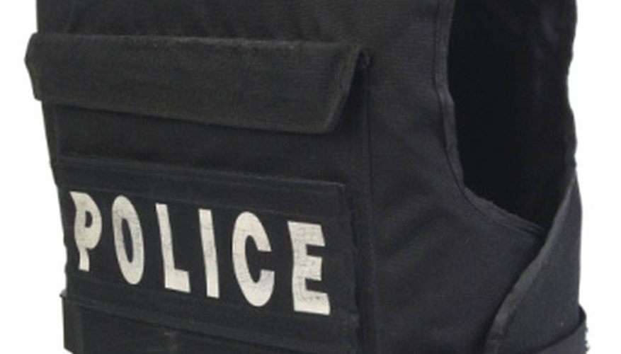 Photo Credit: Hemera Technologies/PhotoObjects.net/Getty Images Most bulletproof vests are made from Kevlar.