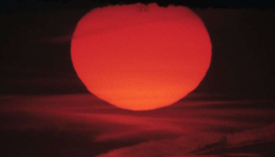 Photo Credit: Comstock/Comstock/Getty Images The sun will eventually become a red giant and then a white dwarf.
