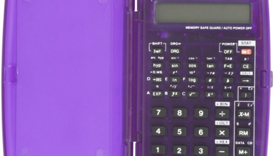 Photo Credit: Hemera Technologies/PhotoObjects.net/Getty Images A scientific calculator contains programmed sine and cosine tables for easier equating.