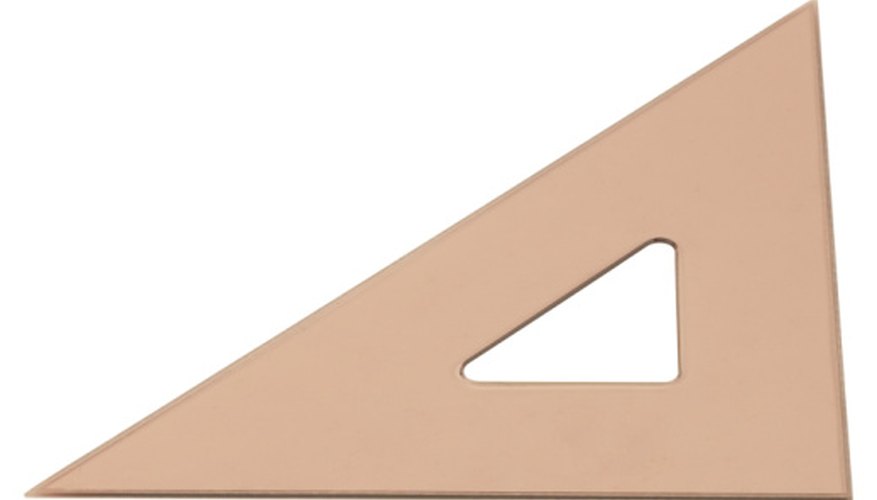 Photo Credit: Hemera Technologies/PhotoObjects.net/Getty Images Right triangles have one 90 degree (right) angle and two 45 degree angles.