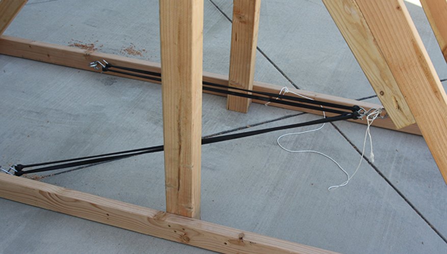 Bungee cords attached to eye bolts Bungee cords attached to eye bolts