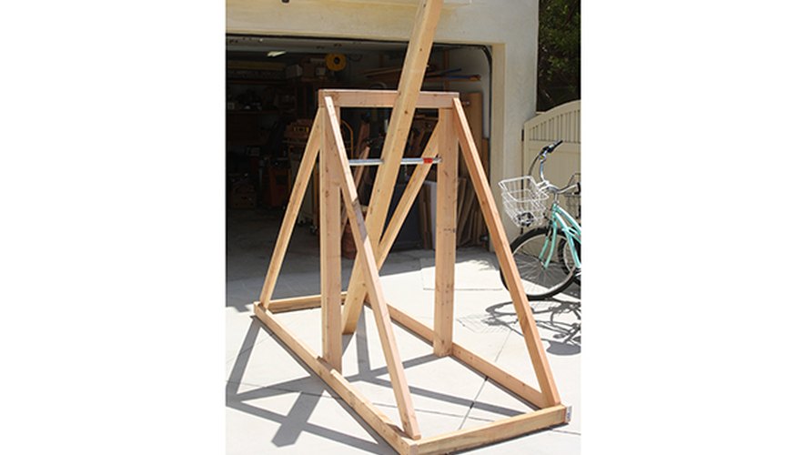 Assembled structure with 2x4 side supports. Assembled structure with 2x4 side supports.