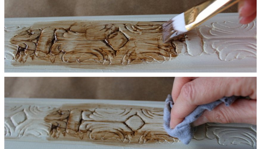 Apply and wipe brown wax every 3 to 4 inches. Apply and wipe brown wax every 3 to 4 inches.