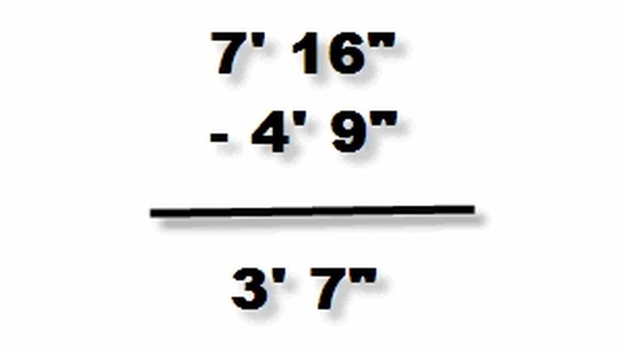 how-to-subtract-feet-inches-sciencing