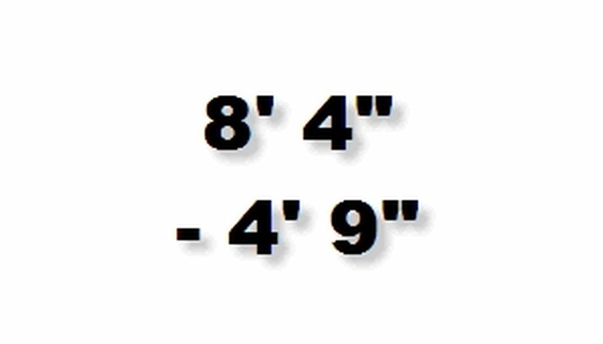 Subtract Feet & Inches
