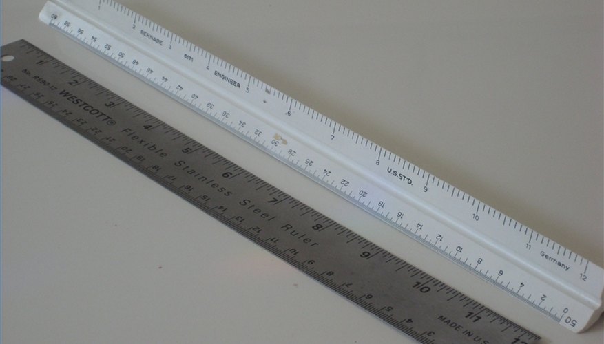 Engineer's scale compared to a ruler Engineer's scale compared to a ruler