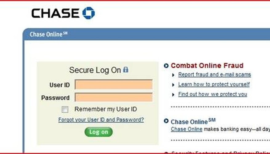 chase online login credit card