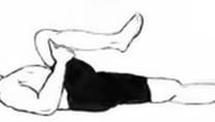 Knee-to-chest stretch Knee-to-chest stretch