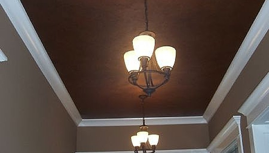 Metallic bronze faux painted ceiling Metallic bronze faux painted ceiling