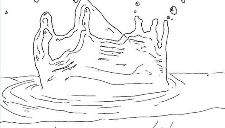 How to Draw Splashing Water Our Pastimes