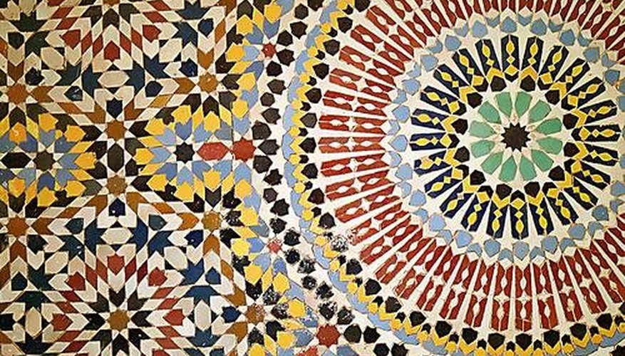 An example of traditional Moroccan tiling, called zillij. An example of traditional Moroccan tiling, called zillij.