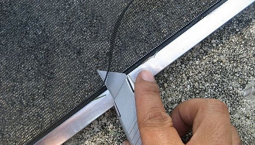 Trim edges of screen. Trim edges of screen.