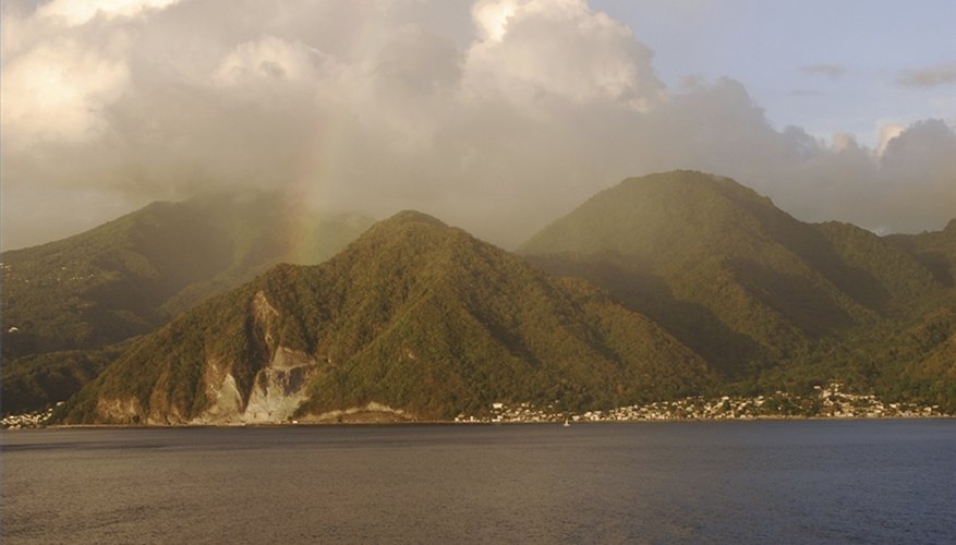 Clouds are piled up by prevailing winds against a range of mountains. Clouds are piled up by prevailing winds against a range of mountains.